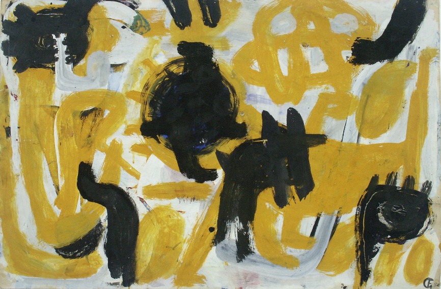 franck gribling ANIMALS 1952 gouache 68x102 cm
