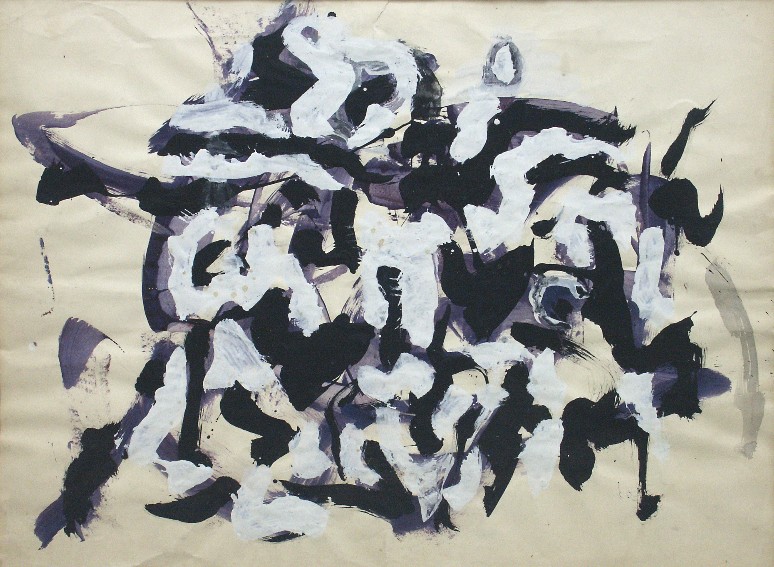 franck gribling FESTIVAL 1954 gouache 75x100 cm