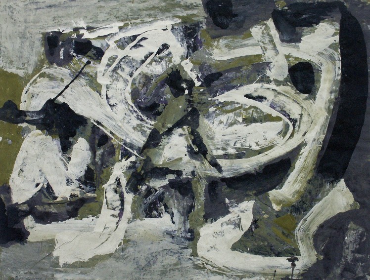 franck gribling INSIDE FIGURE 1956 gouache 50x65 cm