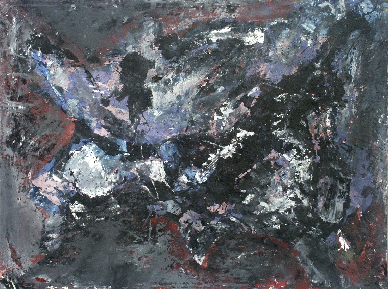 franck gribling COSMIC 1957 gouache-75x100 cm
