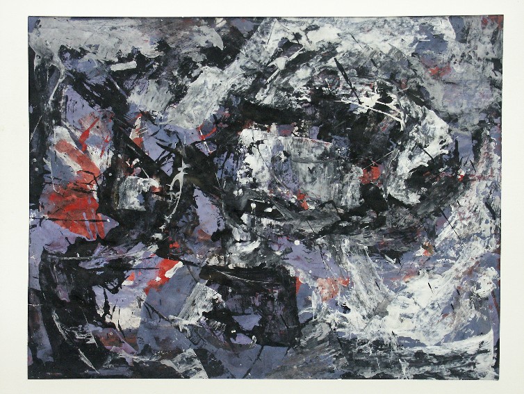 franck gribling UNIVERSUM 1957 gouache 50x65 cm