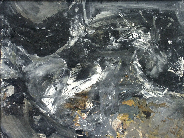 franck gribling BLACKLIGHT 1959 gouache 50x65 cm