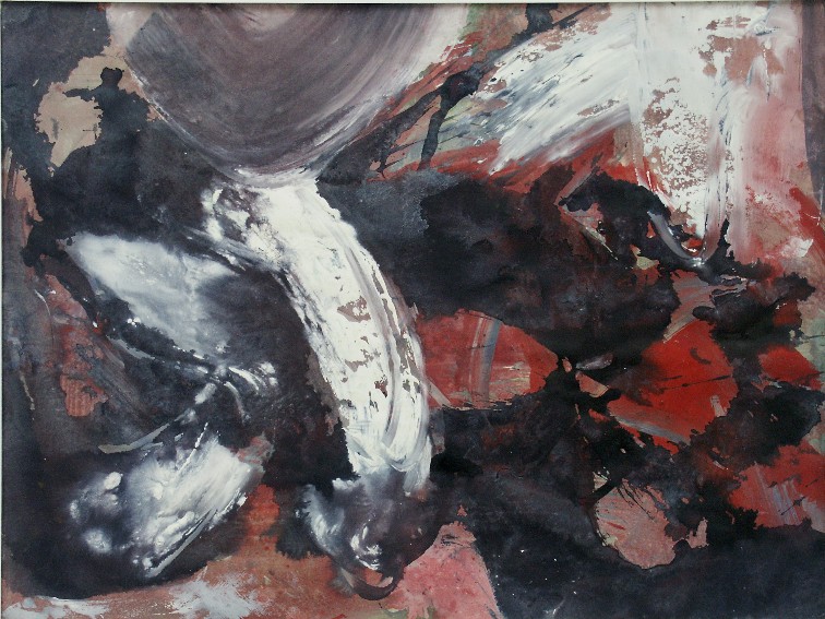 franck gribling TENEBRES MOLLES 1959 gouache 50x65 cm