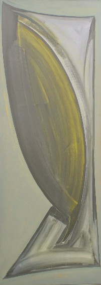 franck gribling POGANY 1985 acrylic-canvas 240x90 cm