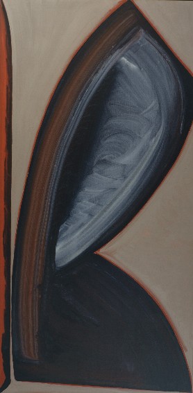 franck gribling SAD SPACEMONUMENT 1986 acrylcanvas 240x100 cm